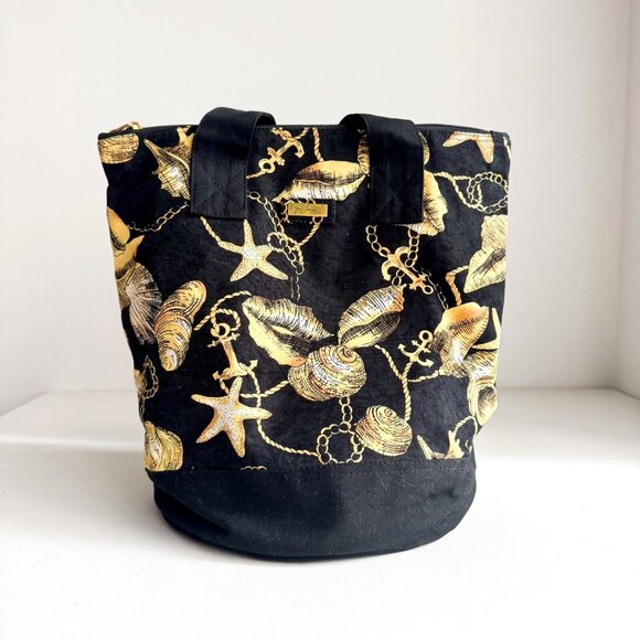 Jim Thompson Seashell Print Canvas Beach Bag - Picture 1 of 8